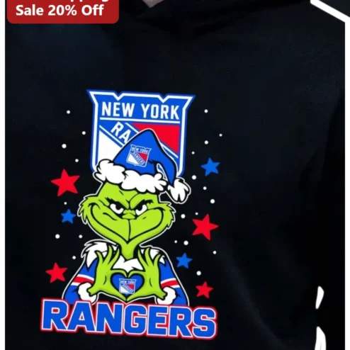 New York Rangers The Grinch Hoodie Funny NHL Hockey Fan Holiday Gift