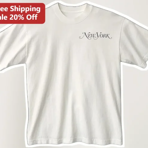 New York Tee Minimalist Script Graphic T-Shirt for Men Women NYC Travel Souvenir