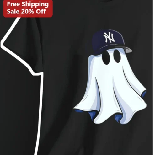 New York Yankees Halloween Ghost Tee Baseball Fan Spooky Shirt