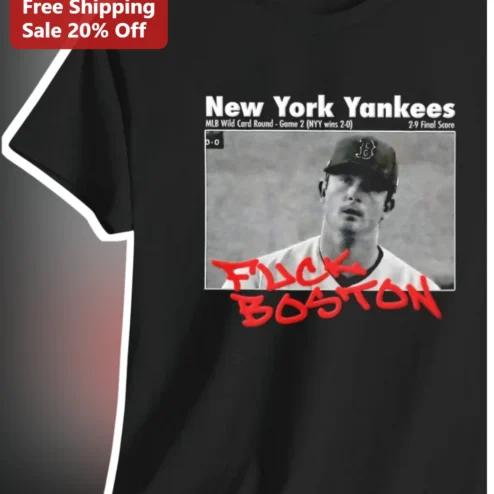 New York Yankees MLB Wild Card Round Game 2 Fuck Boston Aaron Judge Graphic Tee
