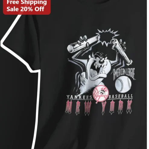 New York Yankees Taz Baseball American League Tee