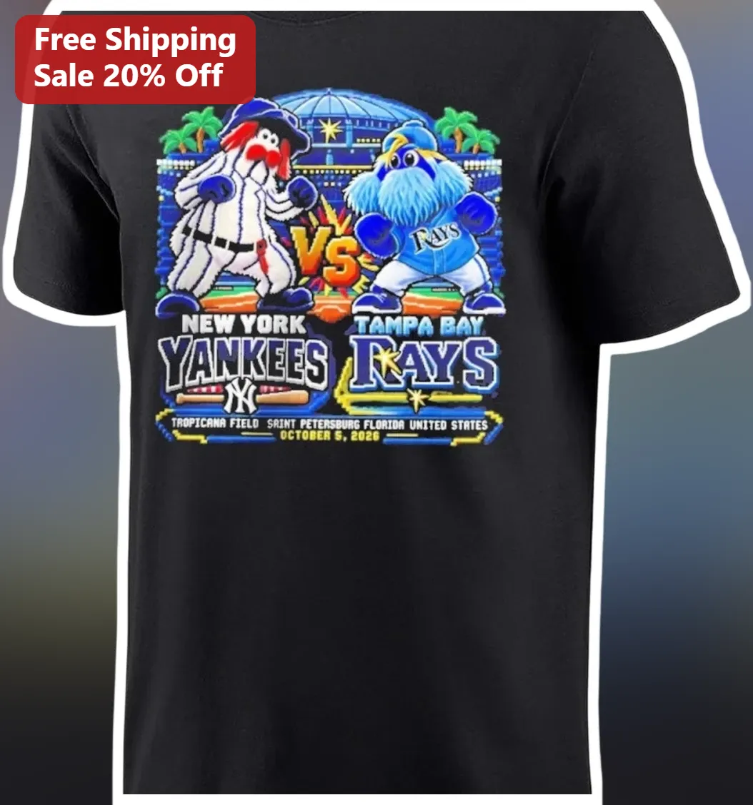 New York Yankees vs Tampa Bay Rays Tee ALDS Game 3 Mascot Boxing Graphic Shirt