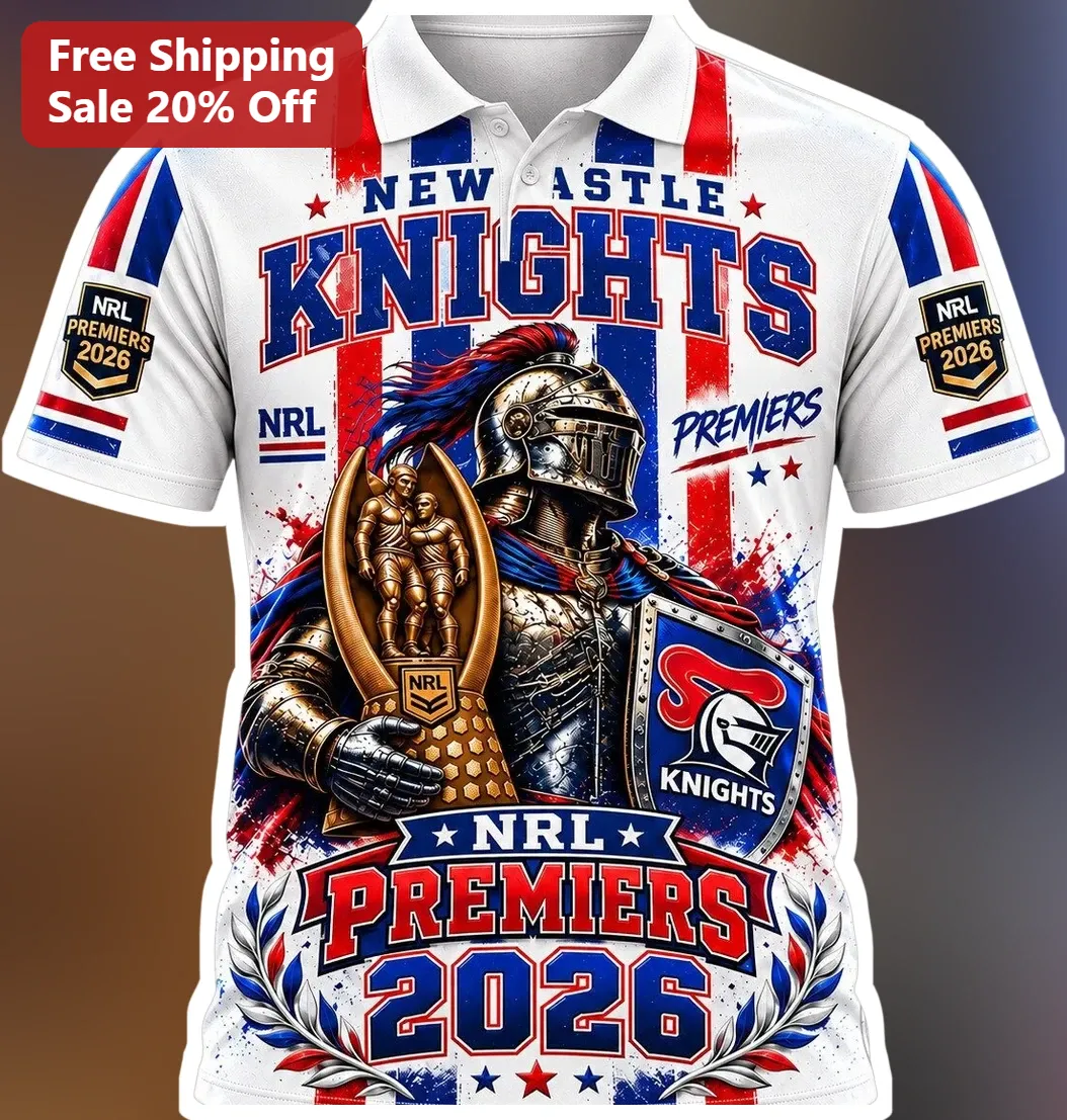 Newcastle Knights NRL Premiers 2026 Polo Shirt Rugby League Fan Gear