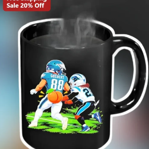 NFL Football Player Mug Custom Cartoon Athlete Design Personalized Name Number Gift for Sports Fans
