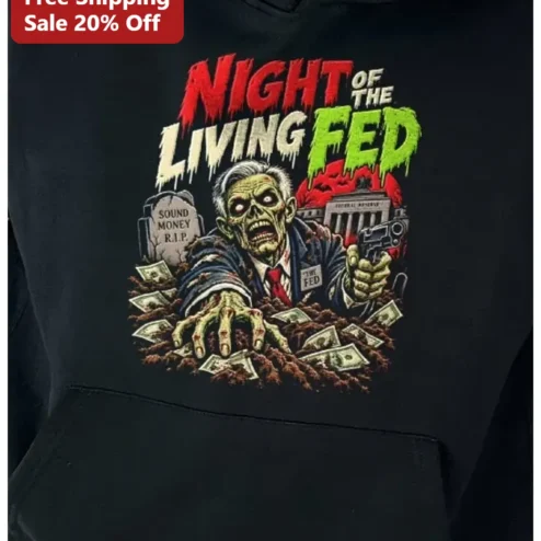 Night of the Living Fed Hoodie Zombie Parody Horror Apparel Unisex Graphic Sweatshirt