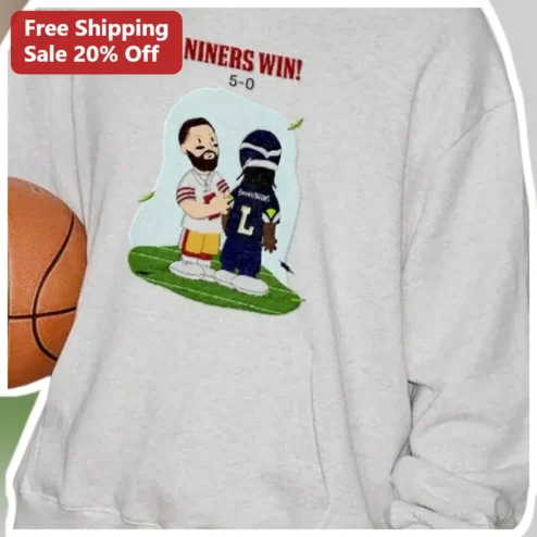 Niners Win 5-0 San Francisco 49ers Hoodie Brock Purdy NFL Football Fan Gear Gift