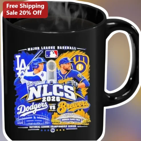 NLCS 2026 Dodgers vs Brewers National League Championship Series Mug MLB Playoff Fan Gift