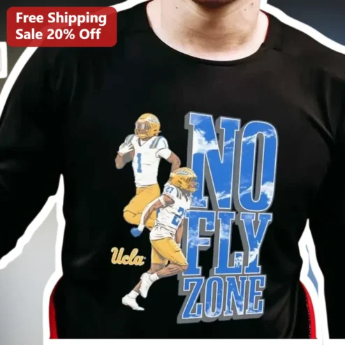 No Fly Zone UCLA Football Bruins Graphic Tee for Men Women College Sports Fan Gift