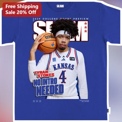 NO INTRO NEEDED Tee Tyran Stokes Kansas Jayhawks Basketball Graphic Shirt available at our Chicago, Illinois warehouse