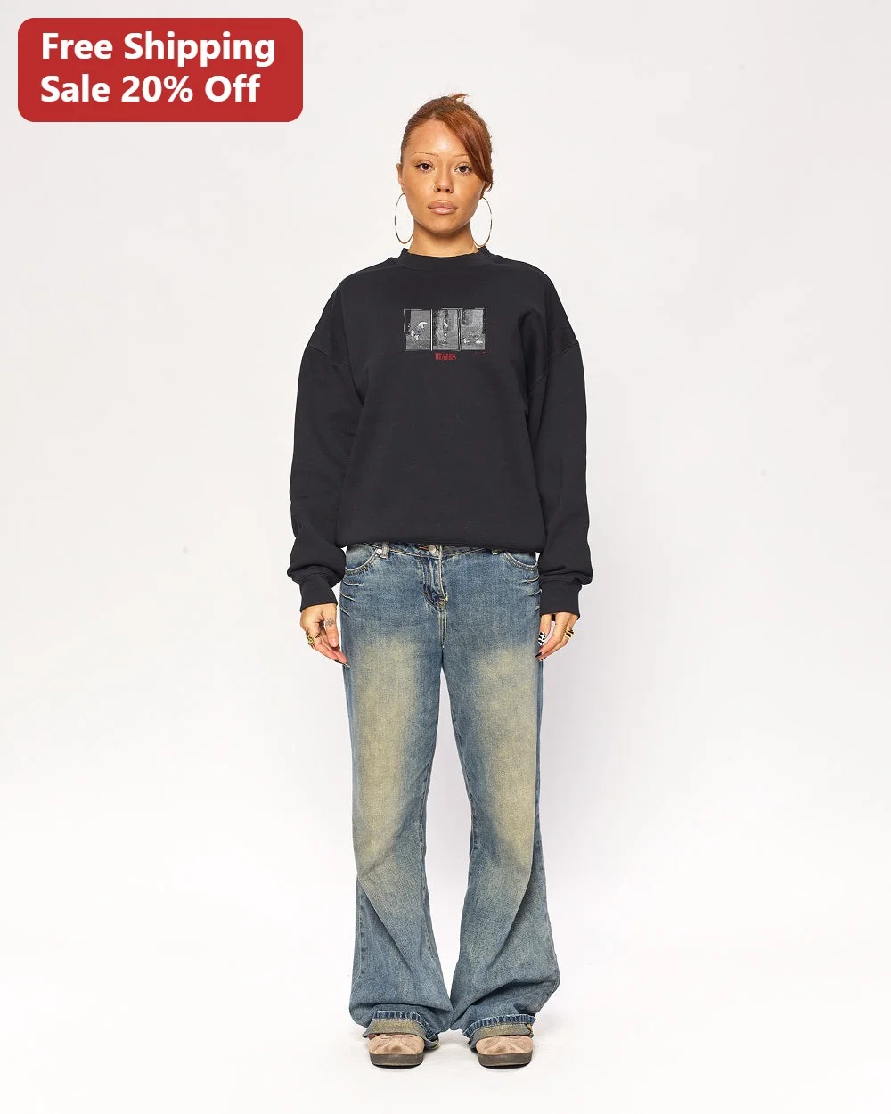 NO JUDGMENTS Sweatshirt Women's Graphic Crewneck Pullover Streetwear Comfort Gift