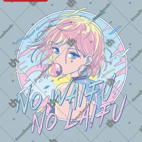Customer in Chicago, Illinois wearing No Waifu No Laifu Anime Meme Tee Funny Otaku Gift Shirt