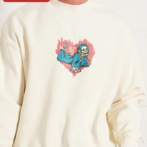 No You Hang Up A.J. Merlin Dark Romance Sweatshirt on a hanger, ready to ship from Chicago, Illinois