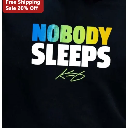 Nobody Sleeps KSI Signature Hoodie Streetwear Graphic Pullover for Fans