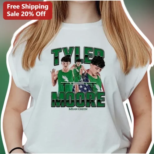 North Texas Mean Green Personalized Tennis Player Graphic Tee for College Fans