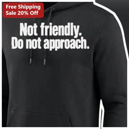 Not Friendly Do Not Approach Hoodie Funny Introvert Sarcastic Personal Space Gift