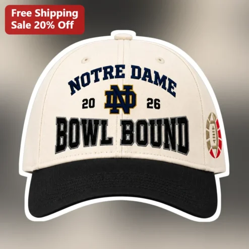 Notre Dame Bowl Bound Cap Fighting Irish College Football Fan Gift Trucker Hat