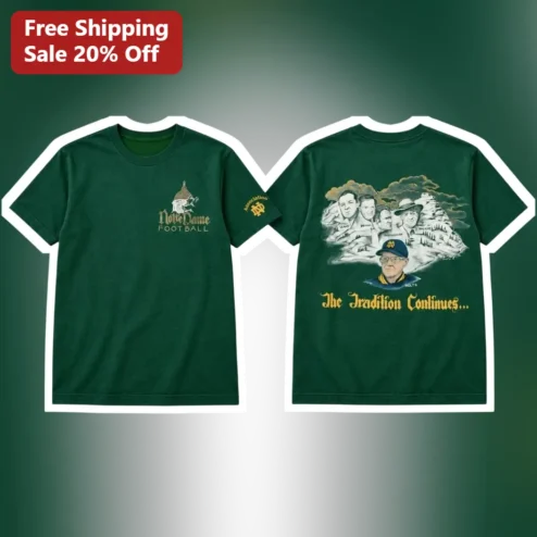 Notre Dame Football The Tradition Continues Lou Holtz Coaches Mount Rushmore Vintage Tee