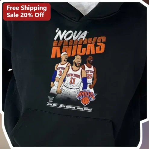 NOVA KNICKS Hoodie Jalen Brunson Josh Hart Mikal Bridges New York Knicks Fan Apparel
