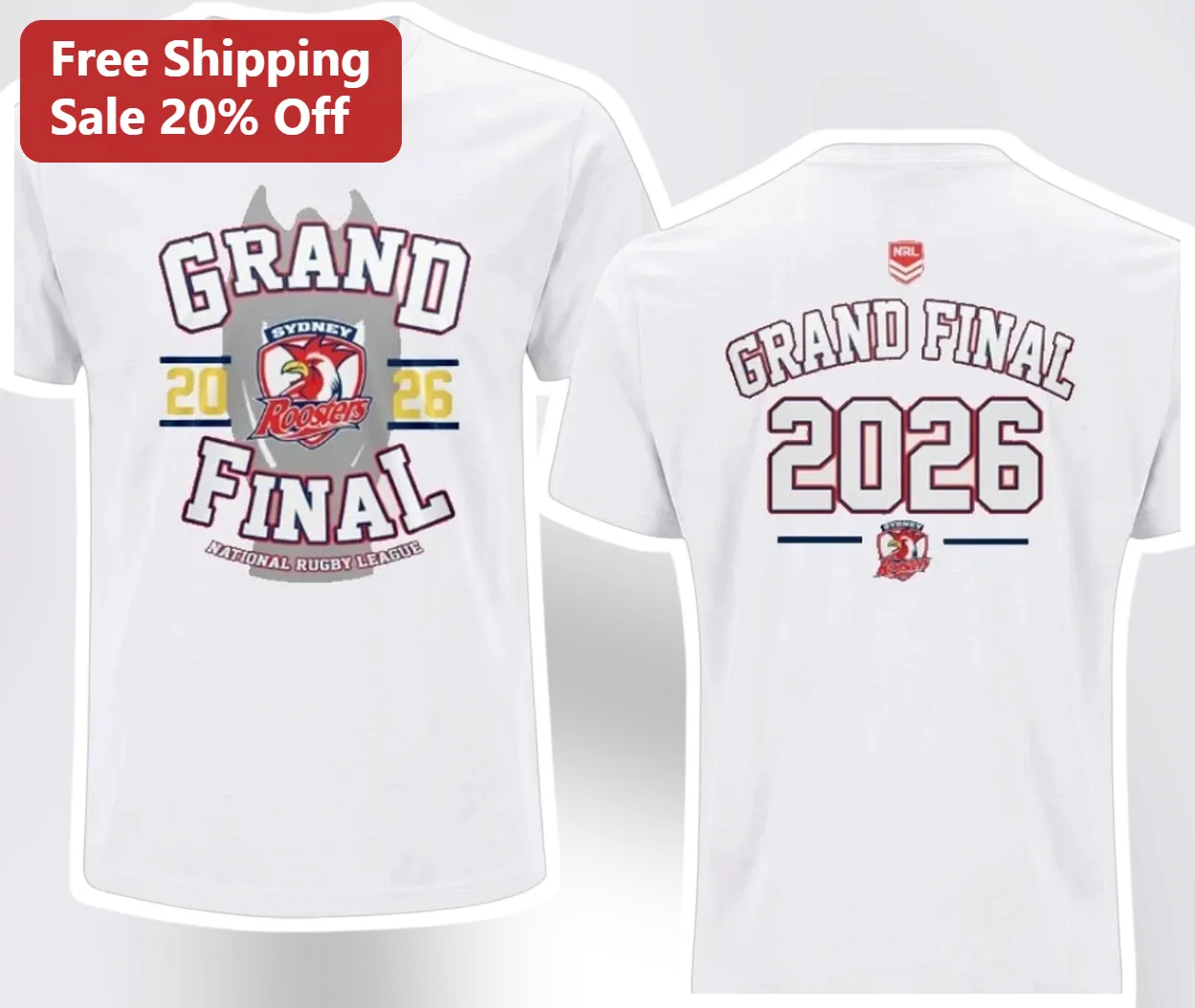 NRL Grand Final National Rugby League Tee Sydney Roosters Fan Gear