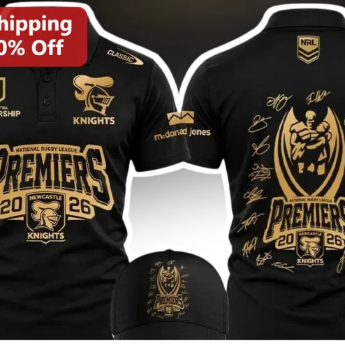 NRL Knights Premiers 2026 National Rugby League Commemorative Polo Shirt