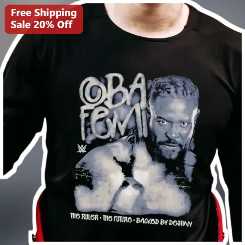 Oba Femi The Ruler Backed By Destiny Long Sleeve Shirt WWE NXT Wrestling Fan Gear