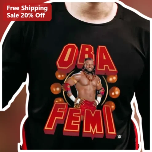 Oba Femi The Ruler WWE Pro Wrestling Graphic Tee Black Cotton Shirt Gift for Men Women