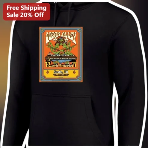 Ocean Alley North America Hoodie Psychedelic Rock Band Merch Tour Apparel