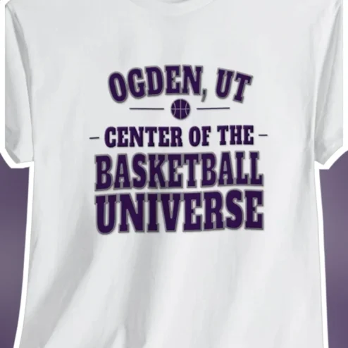 Ogden UT Center of the Basketball Universe Vintage Collegiate Tee Gift for Utah Sports Fans