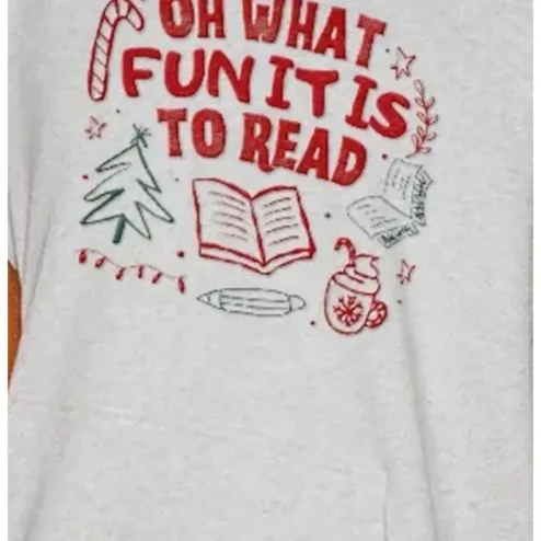 Oh What Fun It Is To Read Christmas Book Lover Tee Holiday Reading Humor Gift