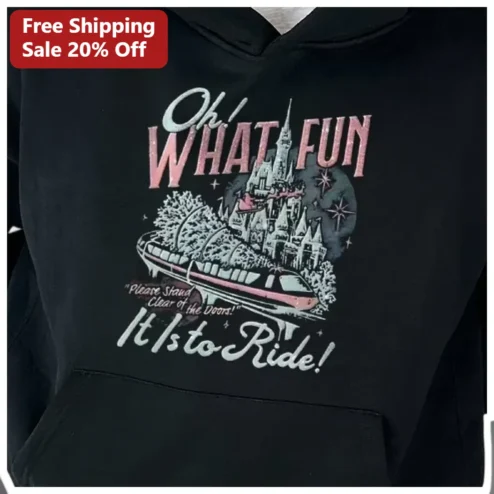 Oh What Fun It Is to Ride Haunted Mansion Hoodie Vintage Disney Parks Halloween Gift