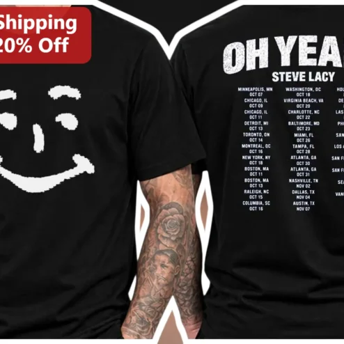 OH YEAH? Steve Lacy Tour Tee Funny Sarcastic Graphic T-Shirt for Men Women