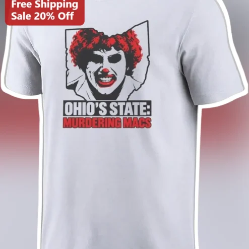 Ohio's State Murdering Macs Art The Clown Horror Movie Graphic Tee