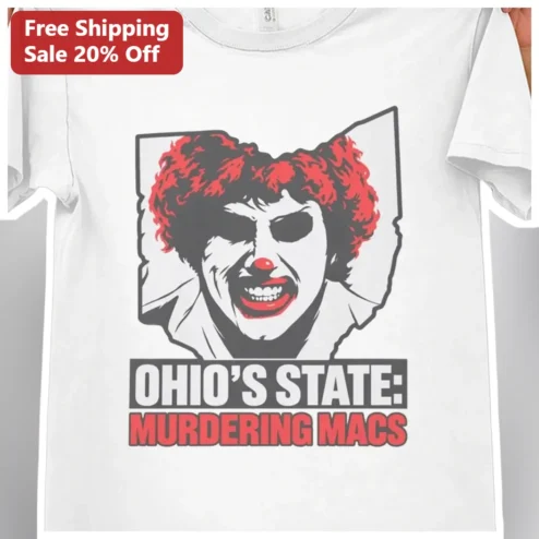 OHIO'S STATE: MURDERING MACS Horror Clown Graphic Tee