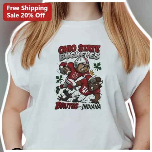 Ohio State Buckeyes Brutus vs Indiana Tee Big Ten Rivalry Game Day Shirt