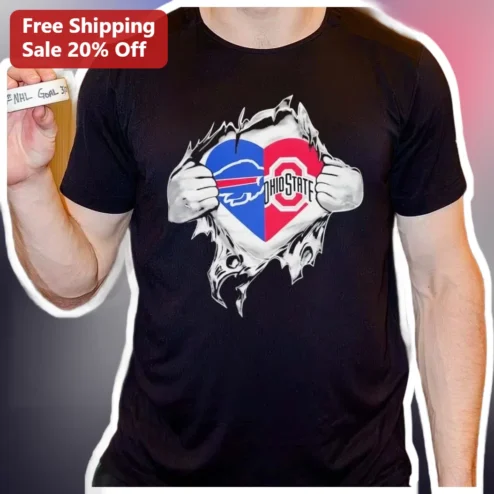 Ohio State Buckeyes Buffalo Bills Dual Team Fan Tee