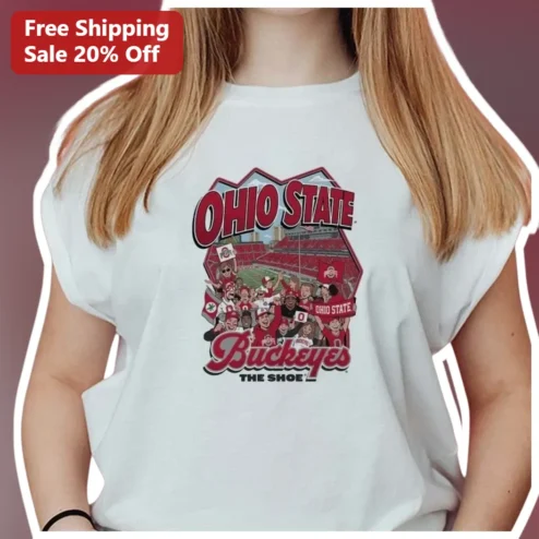 Ohio State Buckeyes The Shoe Tee OSU Football Fan Gear Graphic Shirt