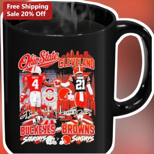 Ohio State Cleveland Buckeyes Browns On Saturdays Sundays Mug