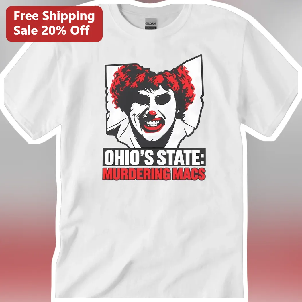 Ohio State Murdering Macs Art the Clown Terrifier Horror Graphic Tee