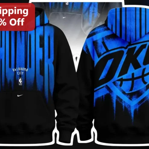 OKC Thunder Hoodie Oklahoma City Basketball Fan Gear Pullover