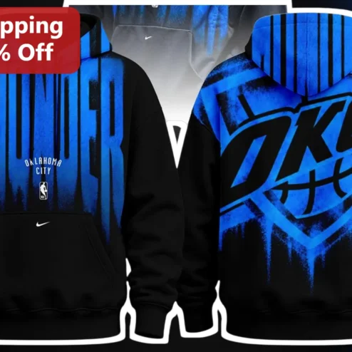 OKC Thunder Hoodie Oklahoma City NBA Basketball Fan Gear Streetwear Apparel