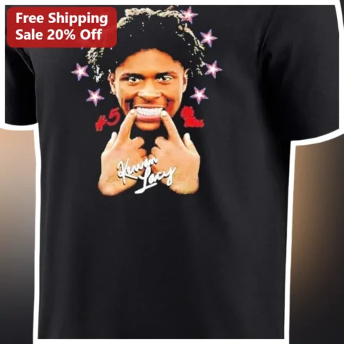 Ole Miss Kewan Lacy #5 Signature Graphic Tee University of Mississippi Football Fan Apparel