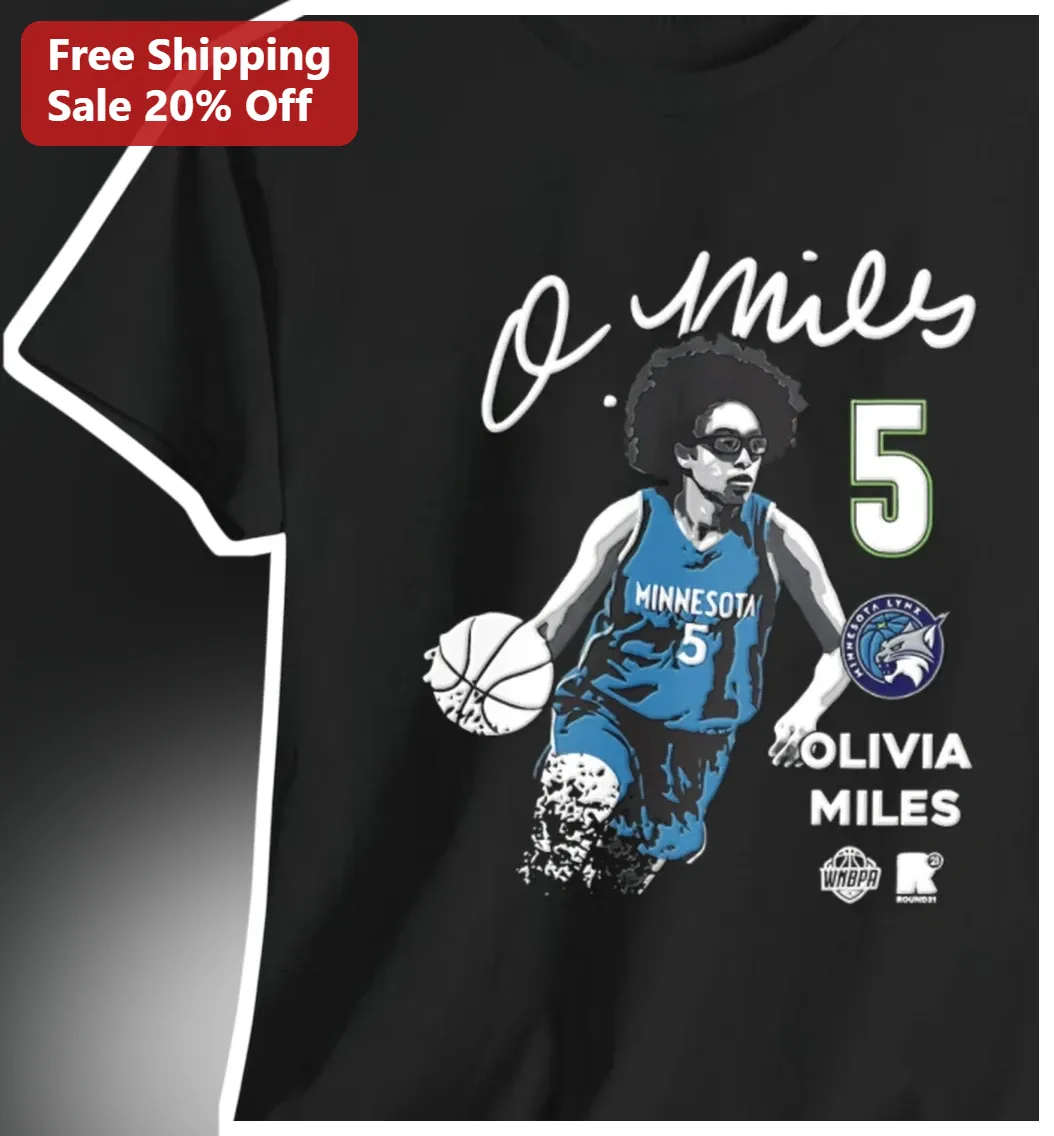 Olivia Miles Tee Minnesota Lynx WNBA Basketball Player Signature Graphic Shirt