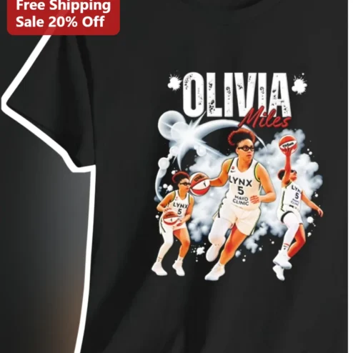 Olivia Miles WNBA Basketball Player Graphic Tee Minnesota Lynx Fan Shirt