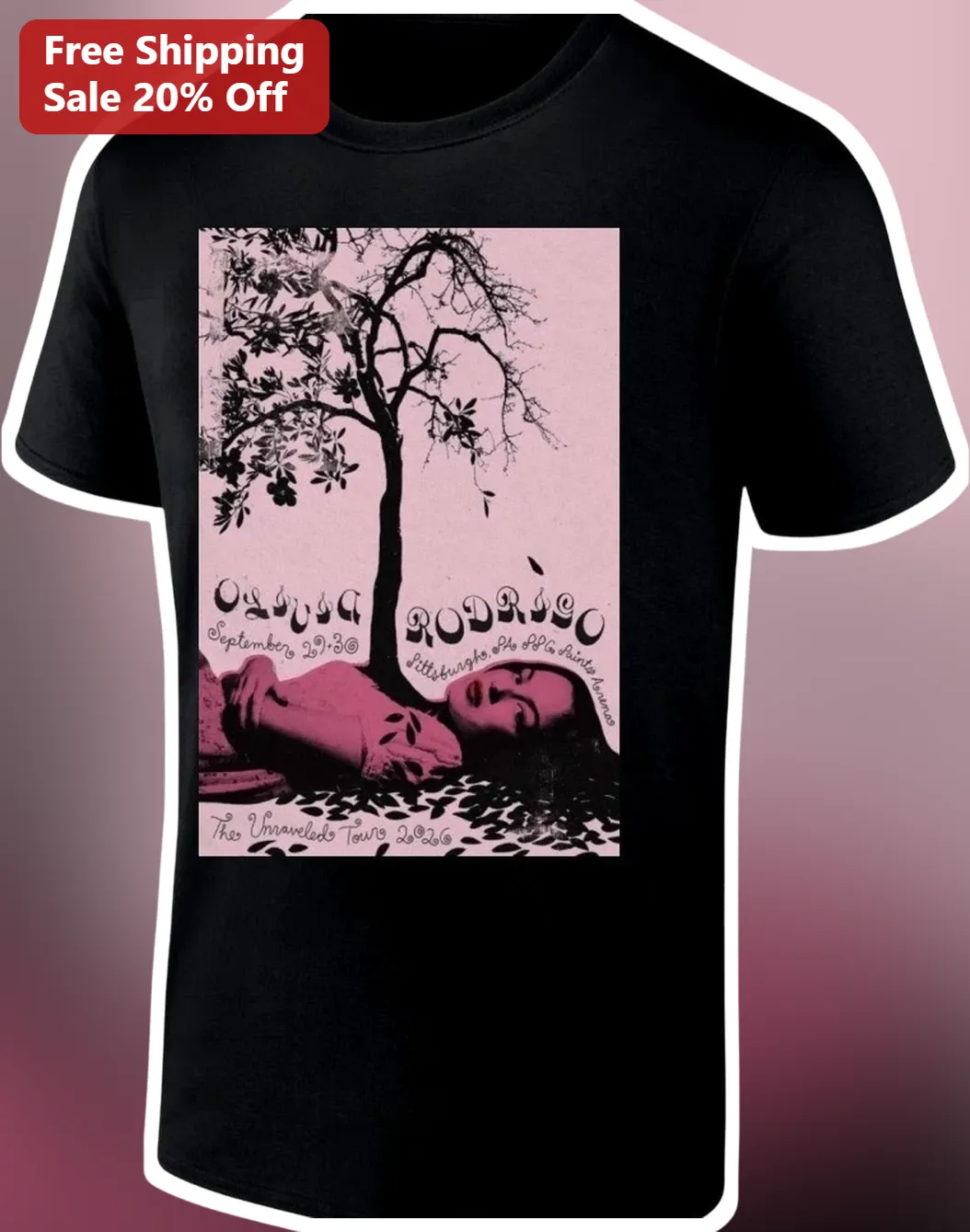 Olivia Rodrigo The Unraveled Tour Graphic Tee Vintage Concert Merch Gift for Fans