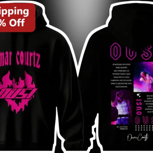 Omar Courtz OUSI Hoodie Black Pullover Urban Streetwear Fan Merch