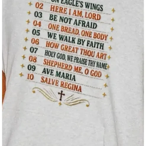On Eagle's Wings Catholic Hymn Tee We Walk By Faith Christian Worship Shirt
