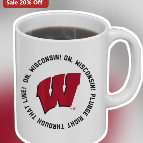 On Wisconsin Mug University of Wisconsin Badgers Fight Song Ceramic Coffee Cup Gift for Alumni Fans