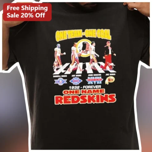 One Team One Goal 1932 Forever Redskins Vintage Football Tee