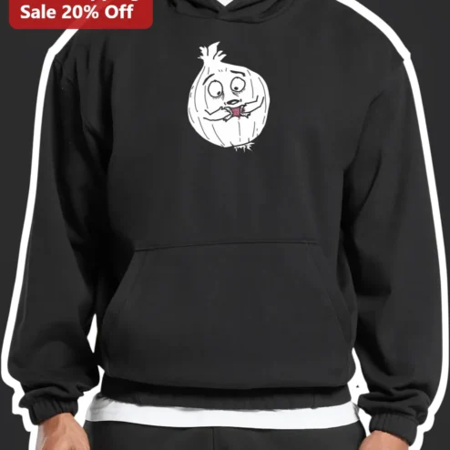 Onion Hoodie Funny Anthropomorphic Vegetable Graphic Pullover for Men Women