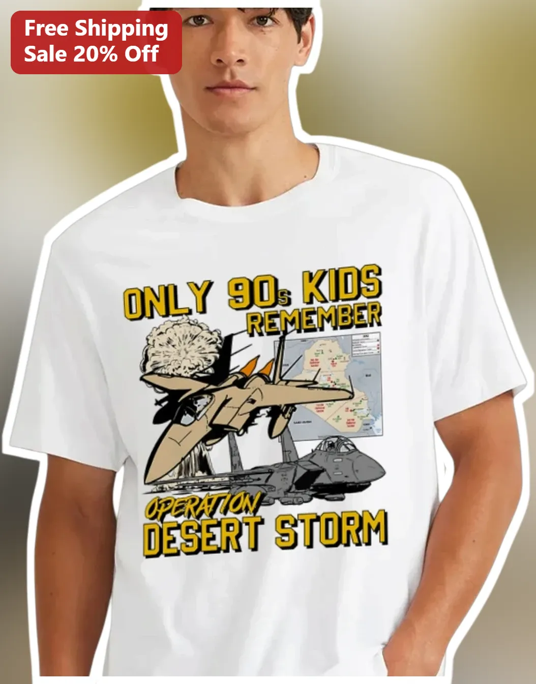 Only 90s Kids Remember Operation Desert Storm Graphic Tee Gulf War Veteran Gift